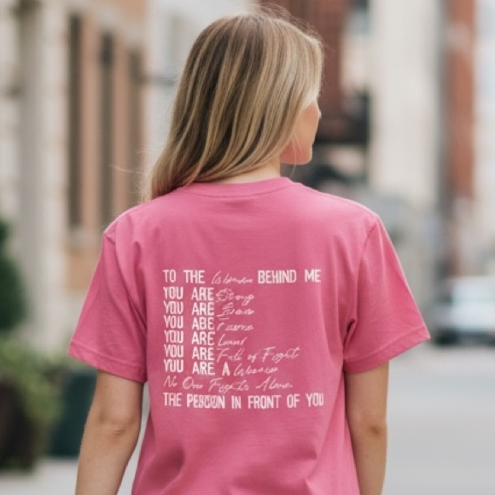 #527. No One Fights Alone Graphic Tee - PRICE FIRM